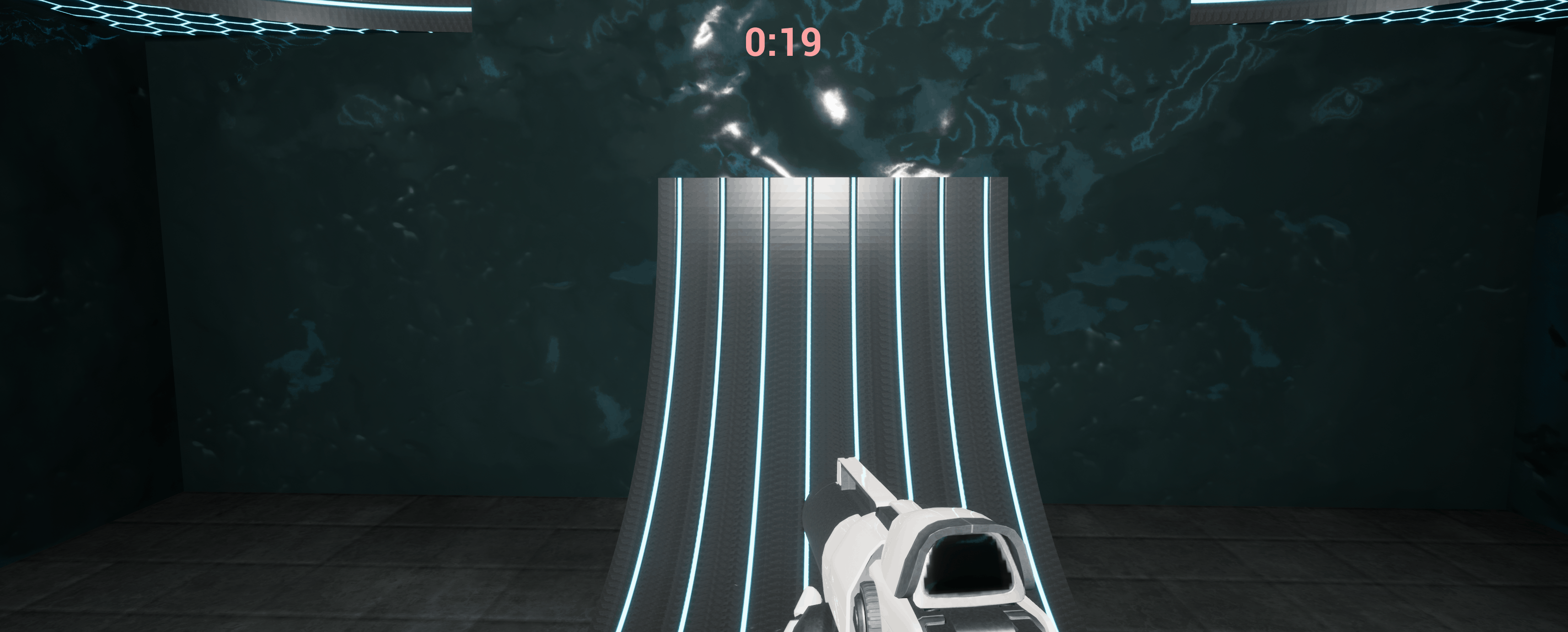 A GIF demonstration shift of gravity to walk on walls